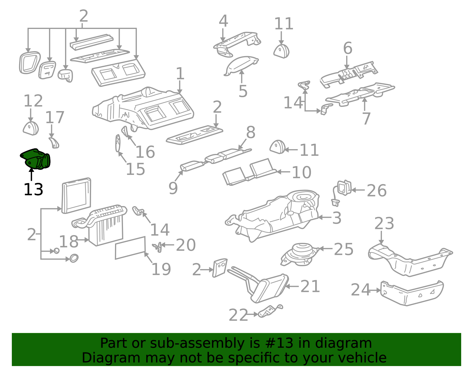 2000-2005 GM Heating and Air Conditioning Panel Mode Door Actuator ...