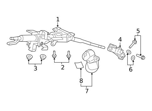 Steering Column Assembly for 2007 Honda Fit #0