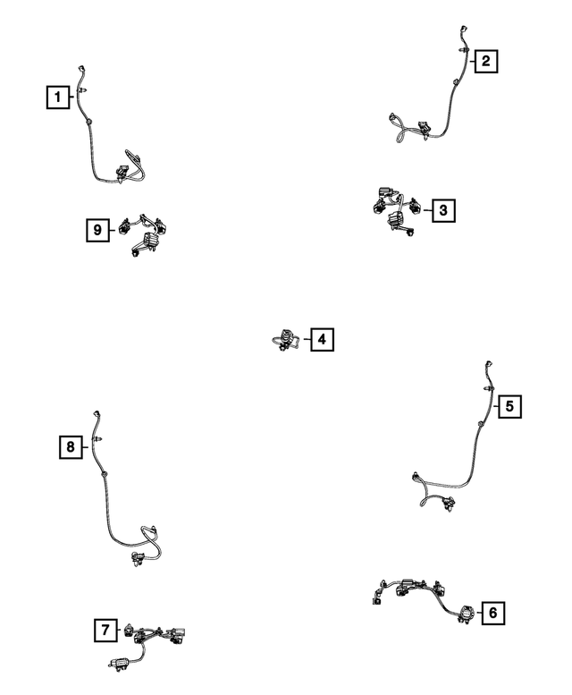 68067921AC - Electrical: Side Air Bag Wiring, Export for Mopar Image