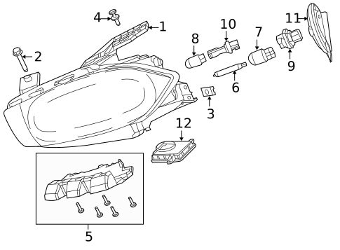 Headlamp Components for 2016 Dodge Dart #0