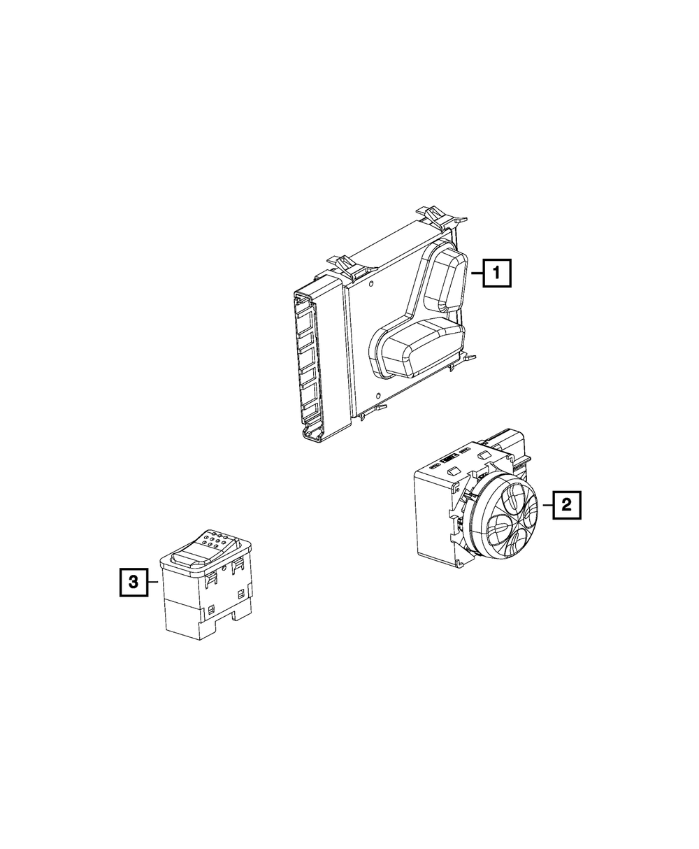 Lumbar Control Switch - Mopar (68122564AA)