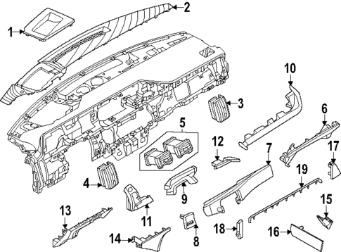 Instrument Panel Components for 2025 Nissan Armada #0