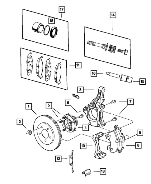Front Brakes for 2001 Dodge Caravan #0