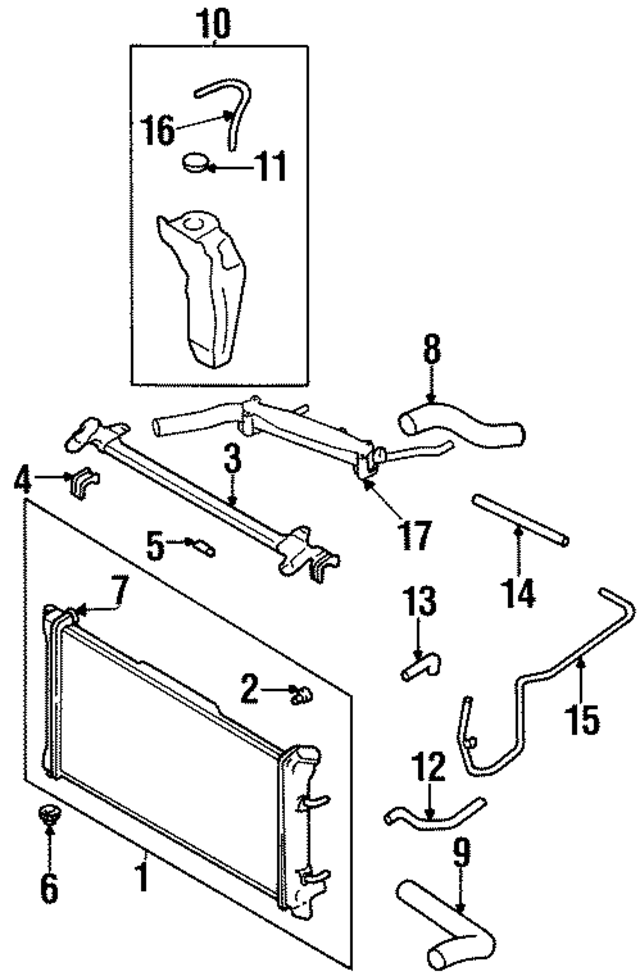 45106AC030 - Cooling System: Radiator Assembly Mount Cushion for Subaru: Legacy Image