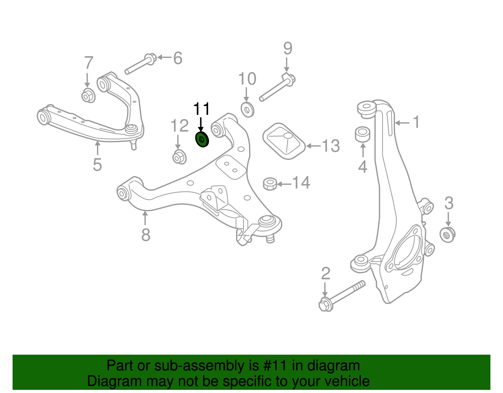 2017-2024 Nissan Lower Control Arm Cam 54559-EZ00A