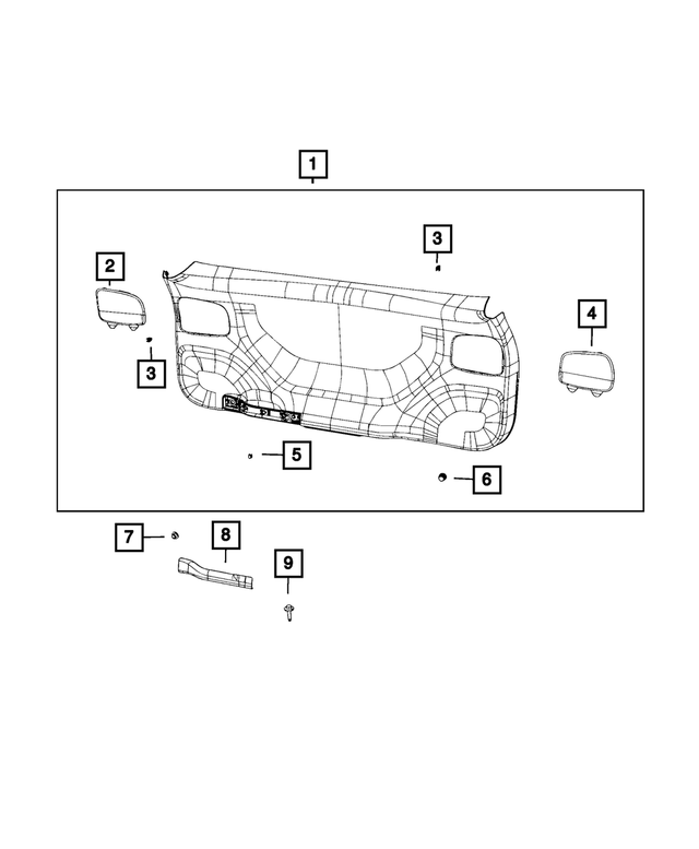 6BZ09HL1AE - Interior Trim: Liftgate Panel for Mopar Image
