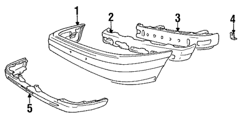 Bumper & Components - Front for 1990 Mitsubishi Precis #0
