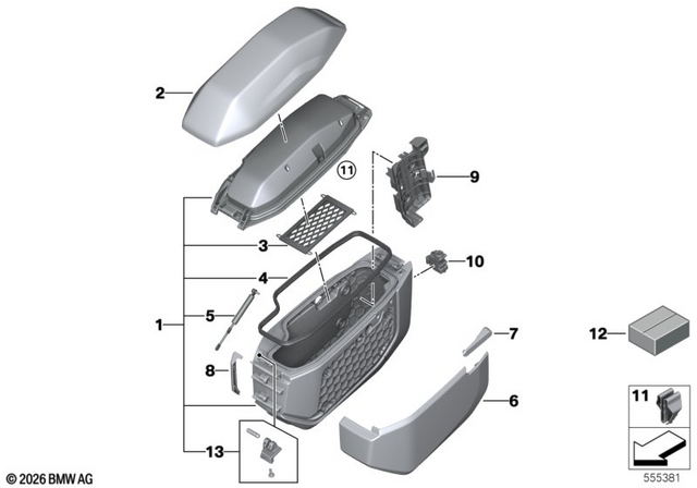 46548829793 - : Trim Case Floor Left - Rohteil/Blank for BMW-Motorrad Image