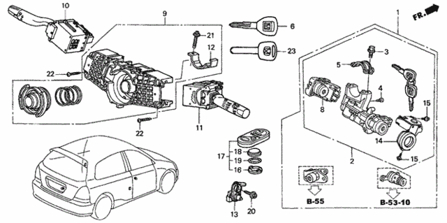 Combination Switch for 2003 Honda Civic #0