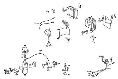 Ignition System and Diagnosis Box for 1984 Mercedes-Benz 380SL #1