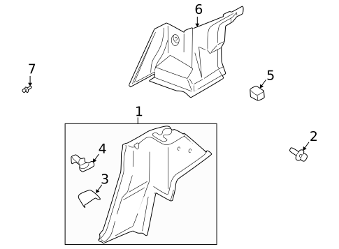 Interior Trim - Quarter Panels for 2001 Mazda Miata #0