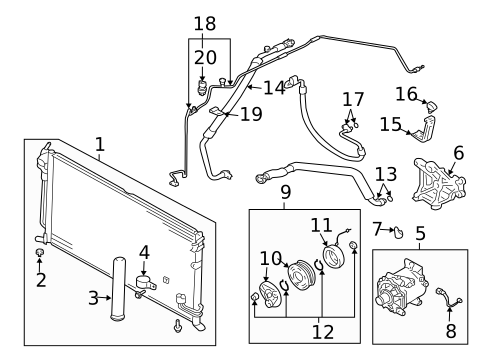 A/C Condenser & Evaporator for 2007 Mitsubishi Galant #0