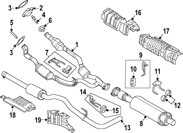 CK4Z5A246C - Exhaust: Front Hanger for Ford Image
