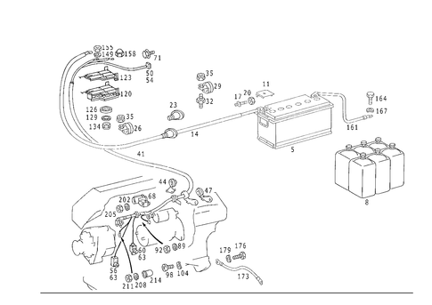 Battery, Starter/Alternator Cable for 1992 Mercedes-Benz 400E #0