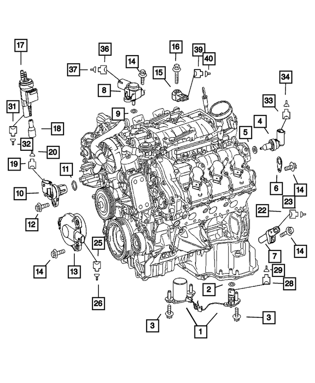 « 6104089AA – Air Conditioning &amp; Heater : Boulon pour Mopar Image »