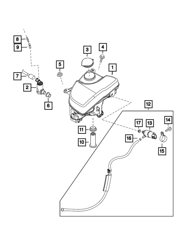« 68314551AA –  : Lave-projecteur Pompe pour Mopar Image »
