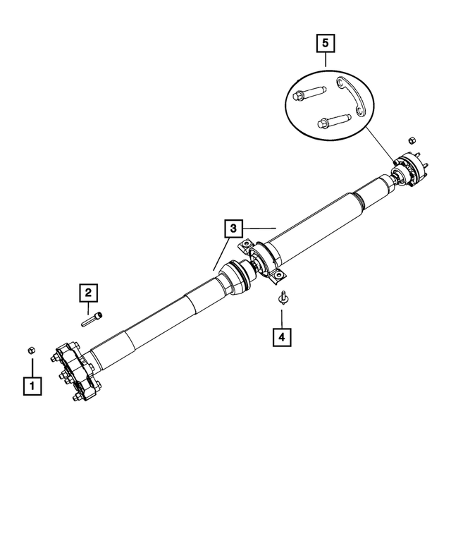 52853645AF - Rear Axle; 215 MM; Differential and Drive Line: Drive Shaft for Mopar Image