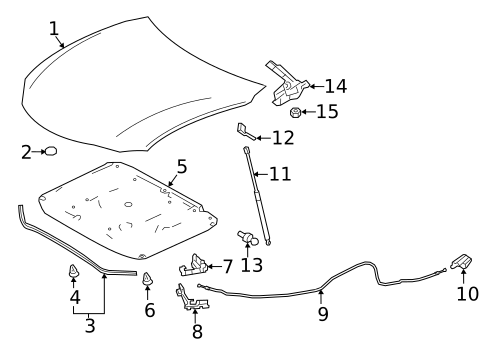 Hood & Components for 2017 Lexus RC300 #0