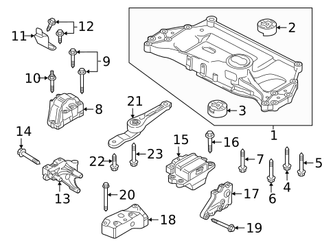 Engine & Trans Mounting for 2015 Volkswagen Jetta #1