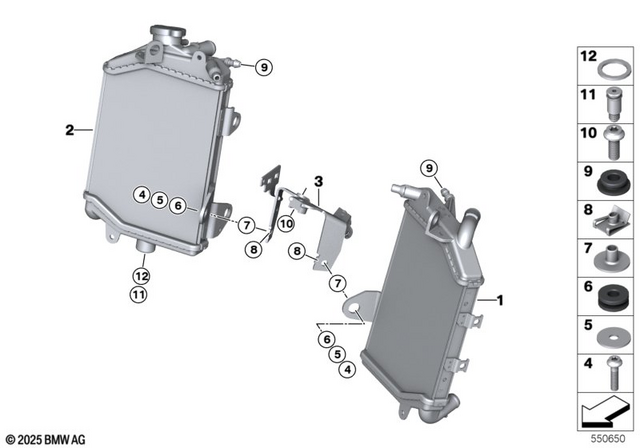 7129907401 - Cooling: Isa Screw - M6X25-8.8-ZNNIV for BMW-Motorrad Image