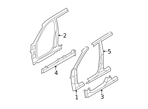 Hinge Pillar for 2009 Hyundai Santa Fe #0
