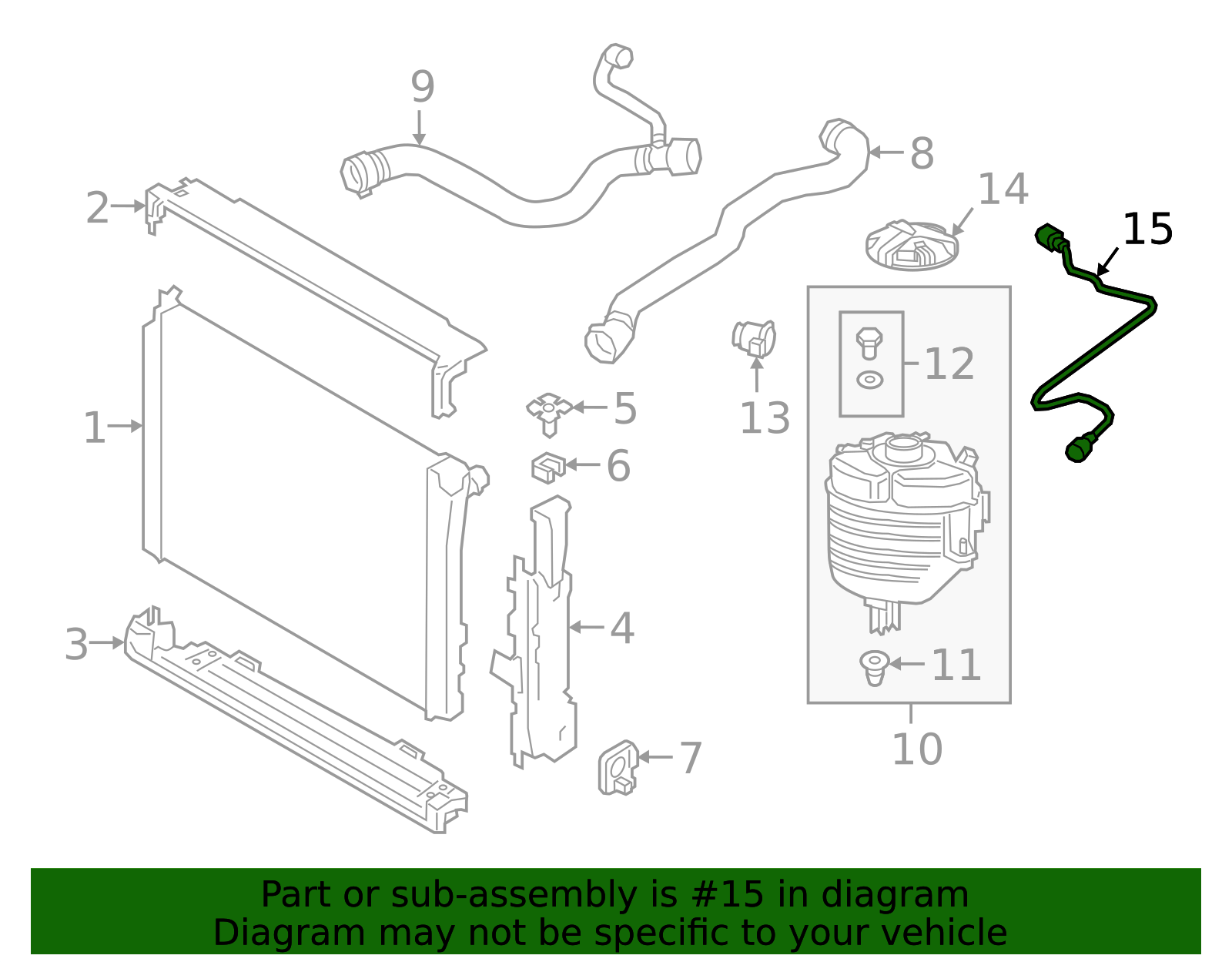 17128654824 - 2019-2025 BMW By-Pass Hose (17-12-8-654-824