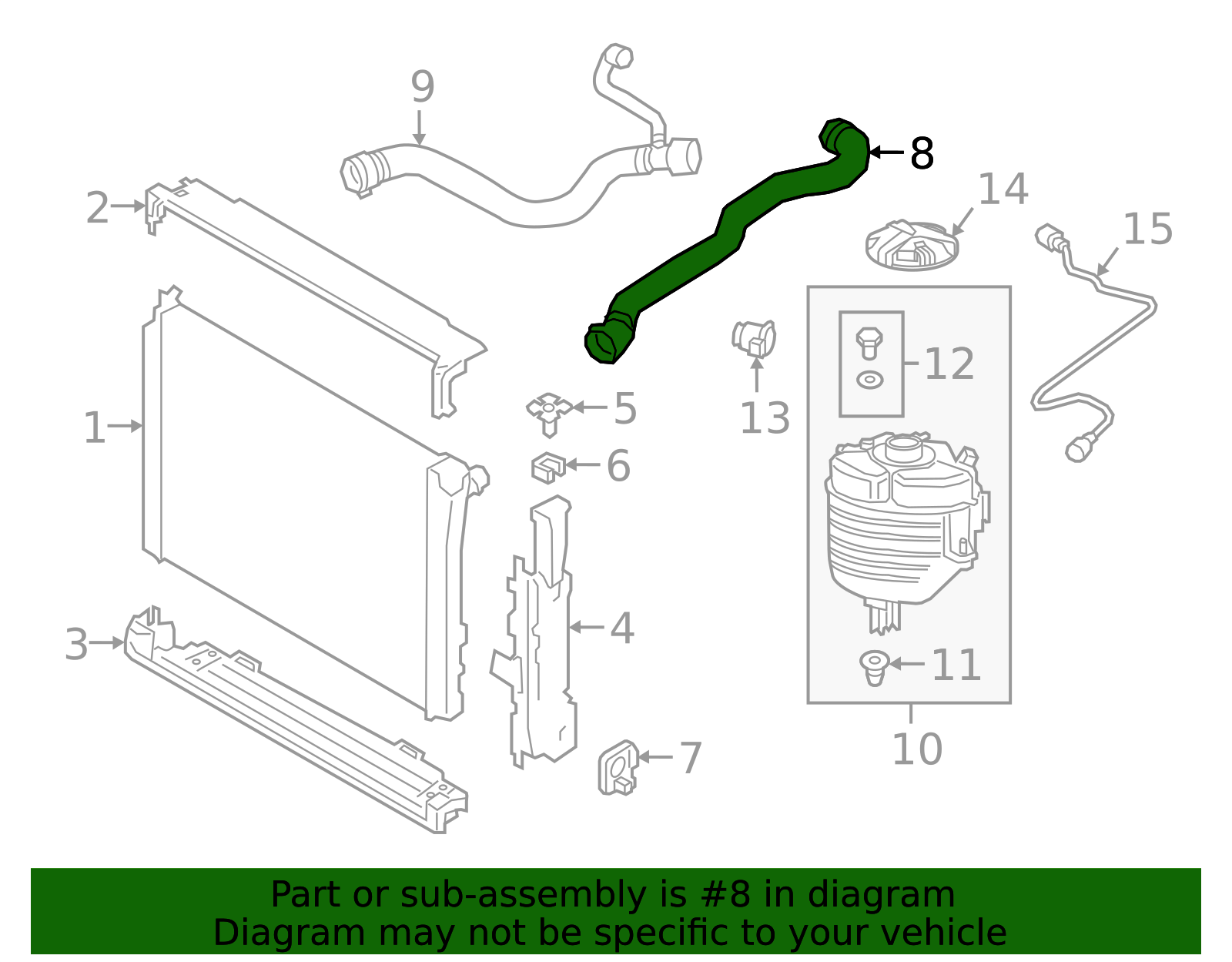 17-12-8-654-834 - Upper Hose 2019-2025 BMW | BMW Auto Parts Warehouse