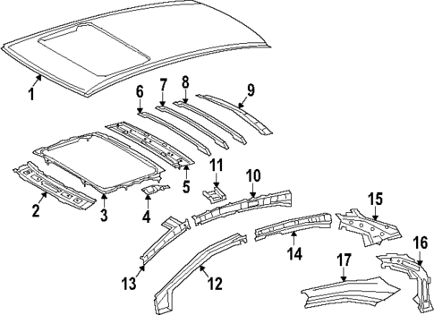 Roof & Components for 2024 Toyota Corolla #4