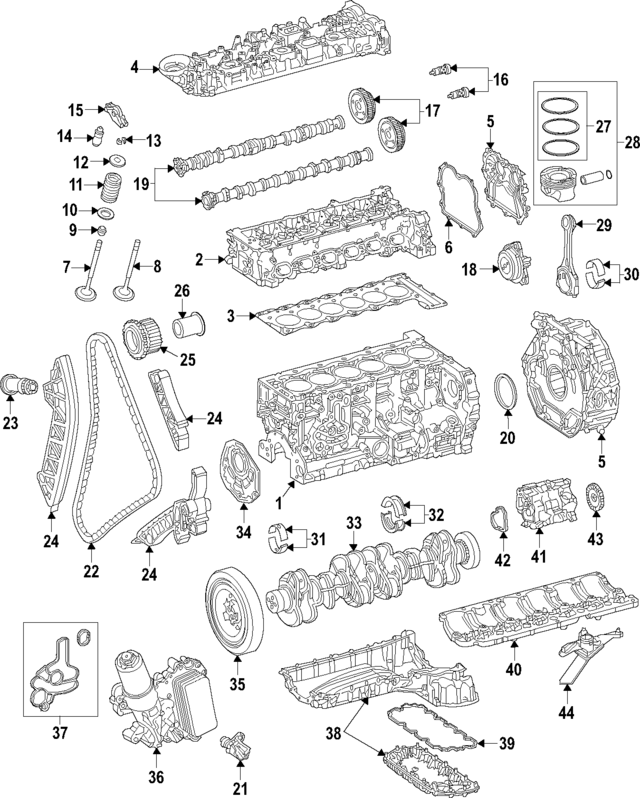 2540534100 - Engine: Engine Valve Spring Retainer for Mercedes-Benz Image