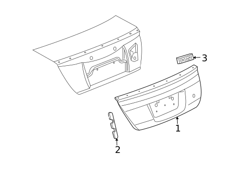 Exterior Trim - Trunk for 2006 Saturn Ion #0