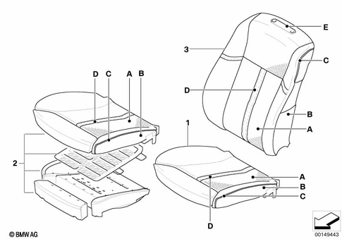 Seats Front for 2005 BMW 550i #1
