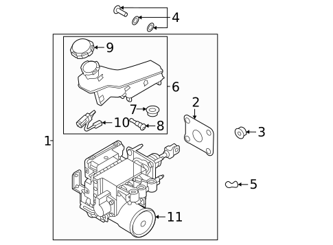 Master Cylinder - Components On Dash Panel for 2023 Kia Sportage #0