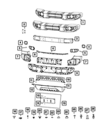 68295606AB - : Front Bumper Beam for Mopar Image