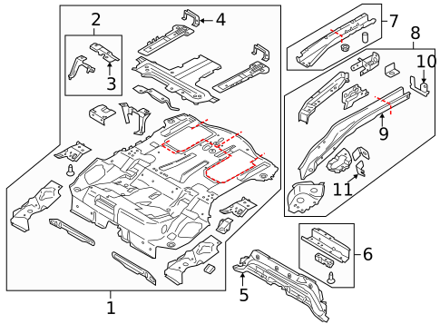 Rear Floor & Rails for 2017 Ford C-Max #0