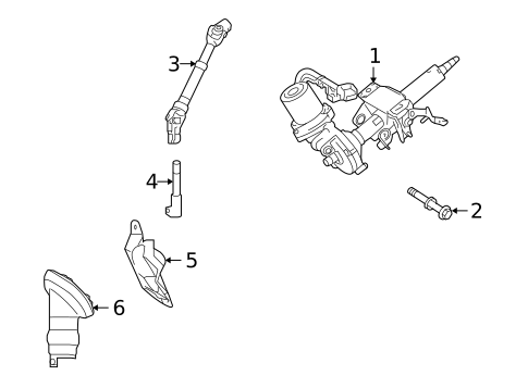 Steering Column Assembly for 2011 Lexus HS250h #0