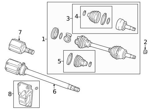 Drive Axles for 2019 Fiat 500L #0