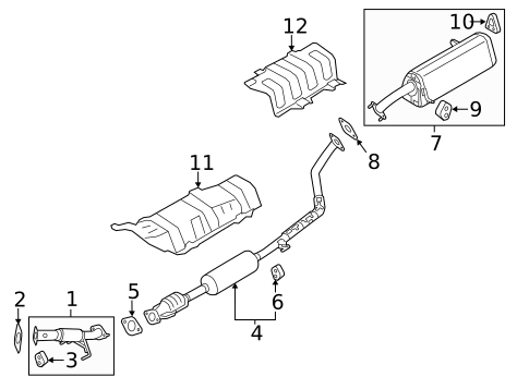 Exhaust Components for 2012 Kia Soul #0