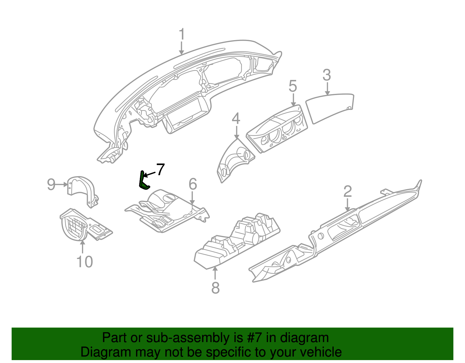 Lower Trim Panel Mount Bracket - BMW (51718266907)