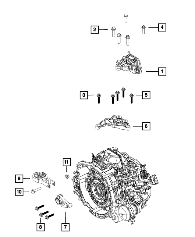 6510173AA - C633; 6-Speed; Dual Dry Clutch Automatic: 6 Lobe External Head Bolt for Mopar Image