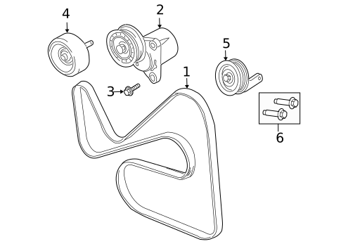 Belts & Pulleys for 2010 Mazda Tribute #0