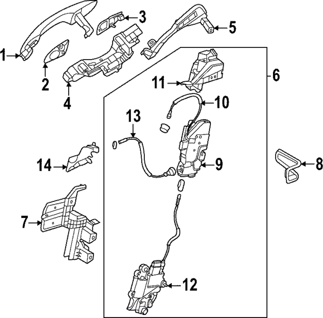 82651T6800MKG - : Handle, Outside for Hyundai Image