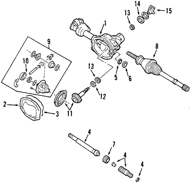 D9BZ4630A - Front Drive Axle: Differential Pinion Bearing for Ford: Bronco II, Explorer, Explorer Sport, Explorer Sport Trac, Ranger | Mercury: Mountaineer Image