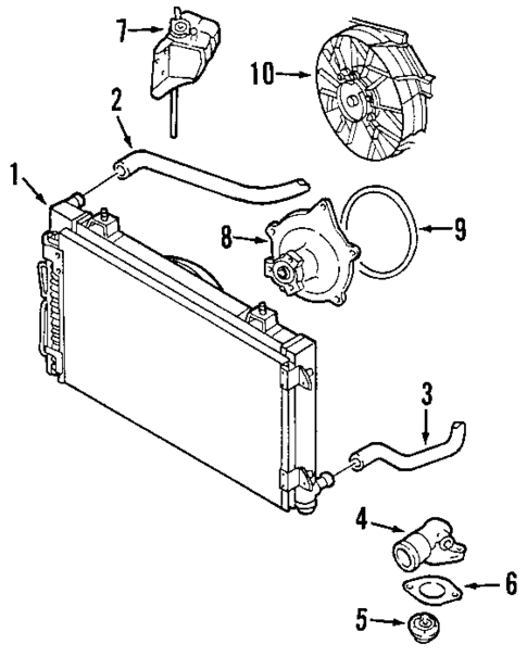 Radiator & Components for 2001 Chrysler Prowler #1