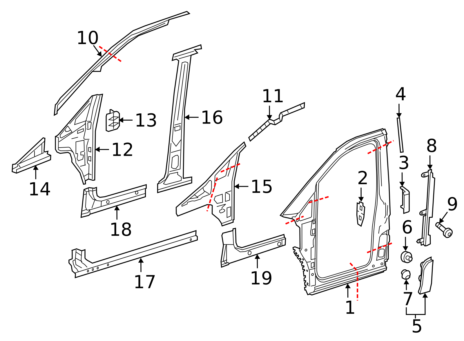 thumbnail image 2 of Evan-Fischer Front Passenger Side Rocker Panel Trim For Mercedes-Benz C-Class Sedan (2015-2021) – Primed, 2056900662 2 of 5