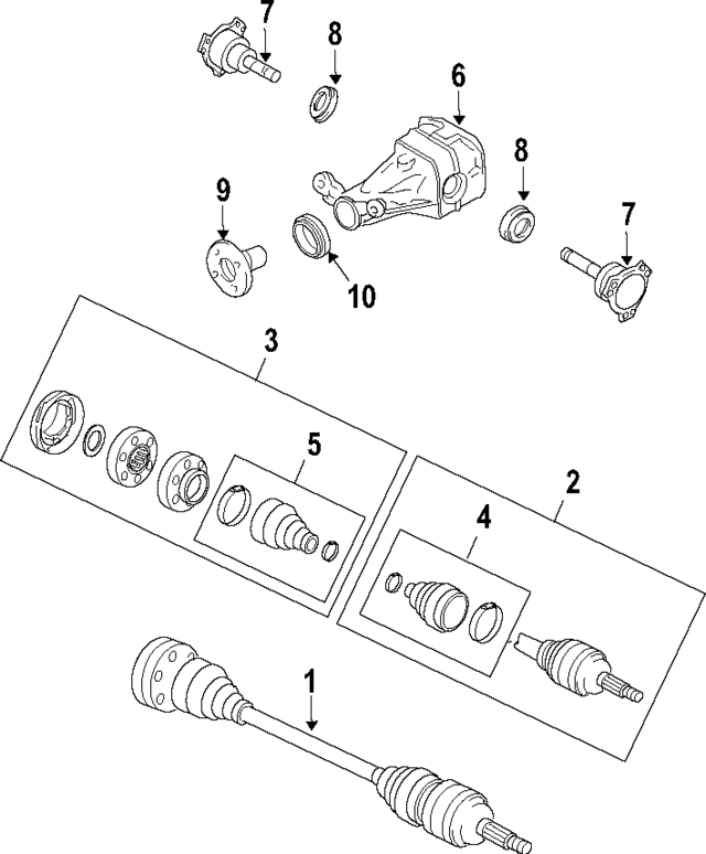 95533228320 - Universals &amp; Rear Axle: Stub Shaft for Porsche Image