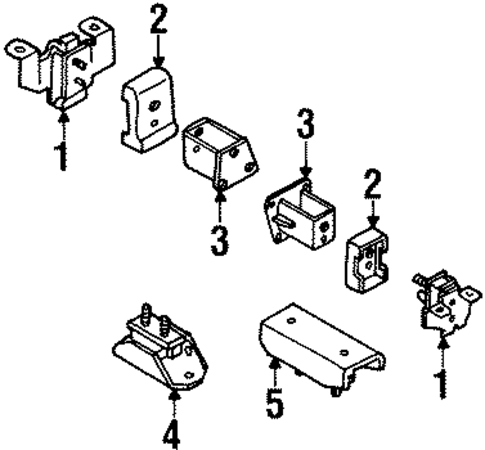 Engine & Trans Mounting for 1999 Isuzu Amigo #0