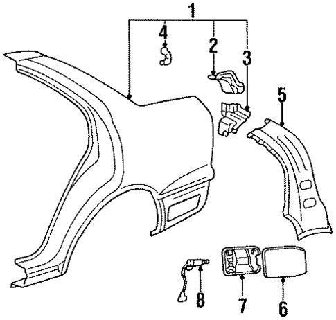 Quarter Panel for 1995 Lexus LS400 #0