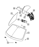 5008832AE - Glass: Shipping Assembly - 30 Lite Glass Windshield for Mopar Image