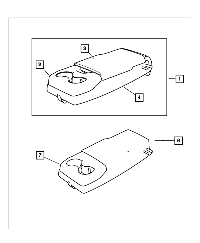 5ZC54DX9AA - Interior Trim: Rear Seat Center Armrest for Mopar Image