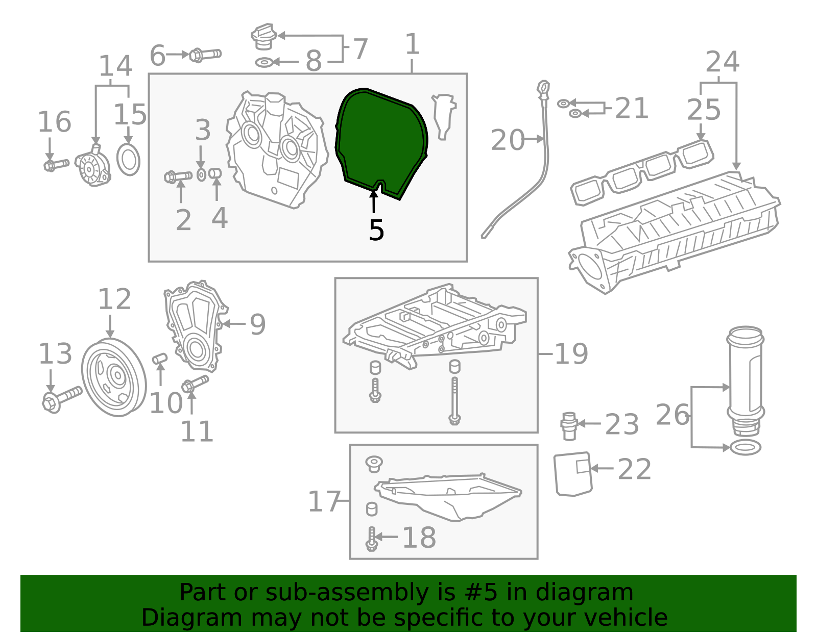 2020-2026 GM Upper Timing Cover Gasket 12741846 GM | GMPartsDirect.com